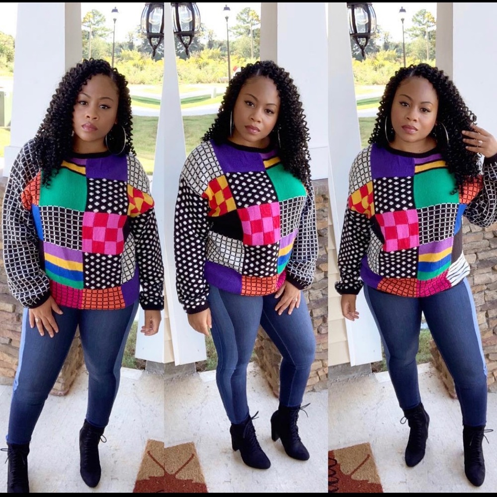 Colorblock Vintage Sweater!